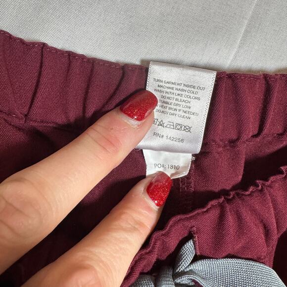 FIGS Pisco Basic Scrub Pants Burgundy Maroon Men’s XXL 2XL Elastic Drawstring - Picture 8 of 12